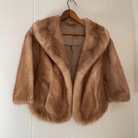 Vintage 1940s Mink Fur Capelet – XS – Exceptional Condition - Picture 1 of 8